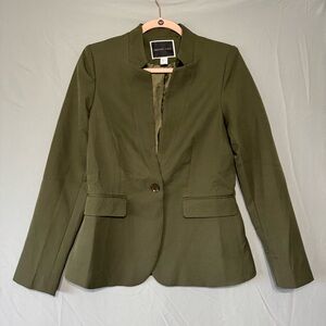 Another Story Womens Blazer Small Green Quiet Luxury Academia Capsule Office